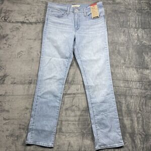 Levis 314 Jeans Womens 31 Straight Leg Shaping Stretch Light Wash Mid Rise 31x32